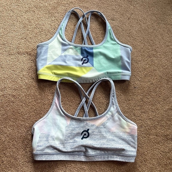 Peloton set of 6 strappy sports bras medium VGUC - Picture 2 of 4
